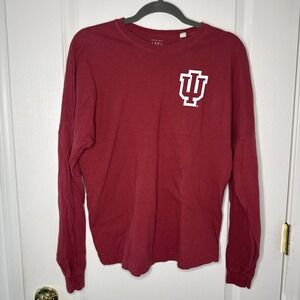 Indiana Hoosiers Spirit Jersey Long Sleeve Shirt IU League Collegiate Size S